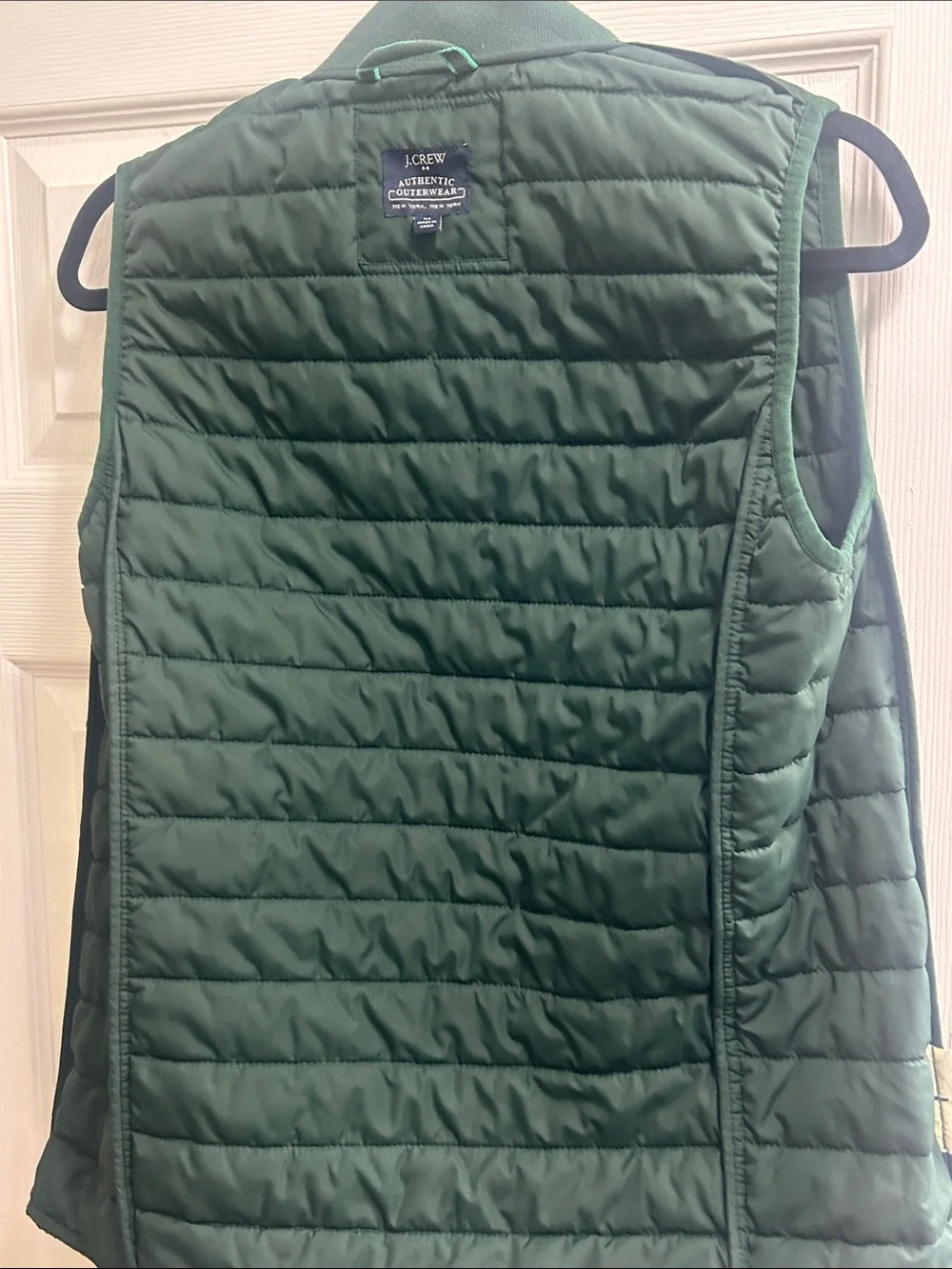 J. Crew Quilted Green Puffer Vest